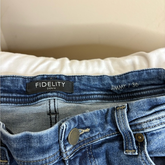 Fidelity Jeans Mens 36 (Act. 36x28) Denim Torino Slim Fit Straight Stretch Blue - Picture 3 of 3